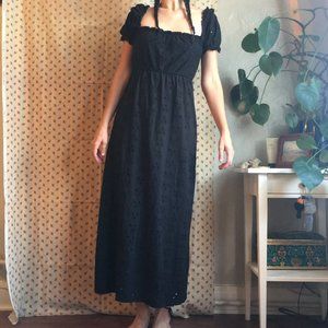 SOLD | ASOS Black Eyelet Cottage Prairie Dress